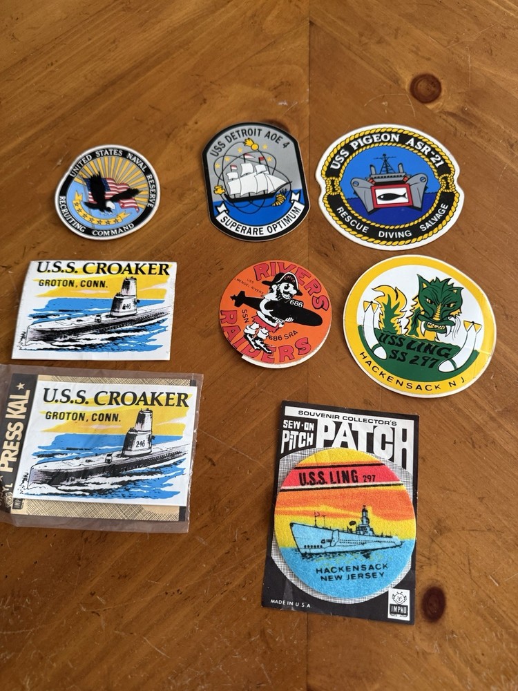 US NAVY STICKER N Patch LOT (10 TOTAL)