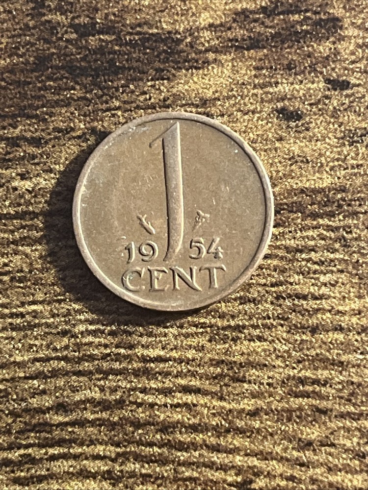 1954 Netherlands 1 One Cent Actual Coin TB294*