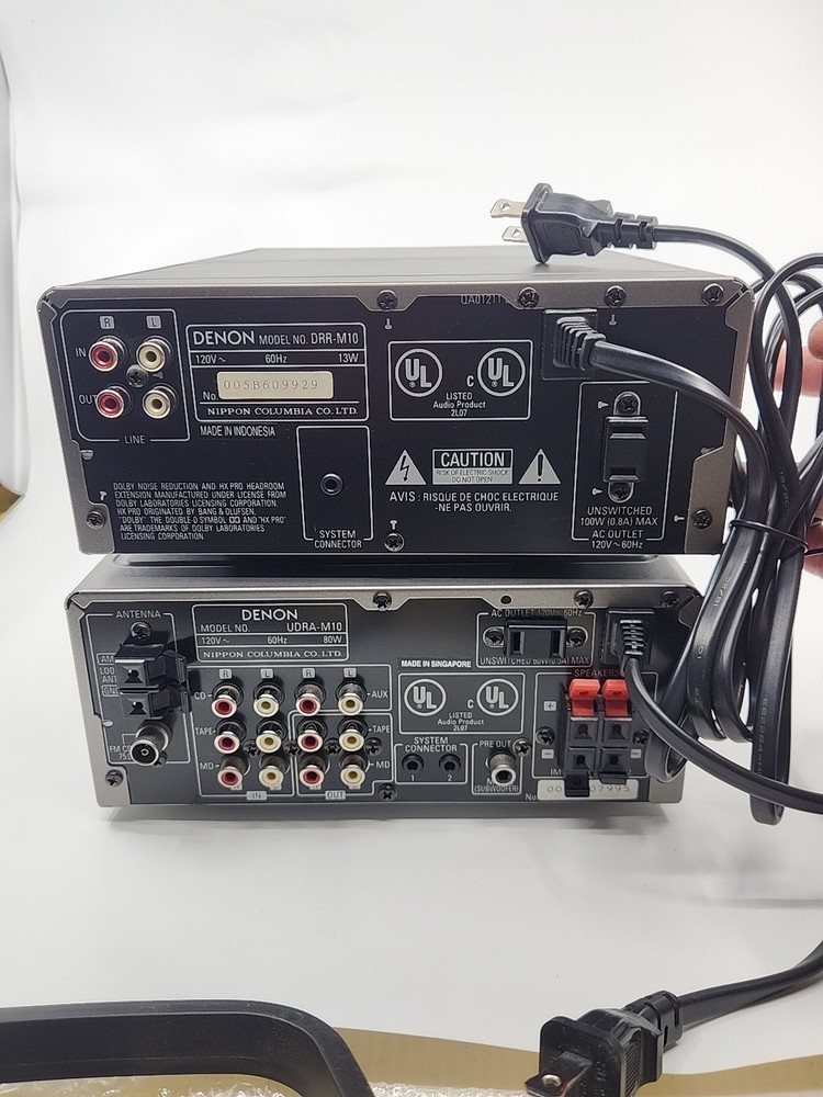 Denon UDRA-M10 Receiver + DRR-M10 (Needs Work) Tape – 2pc System No Remote. Read