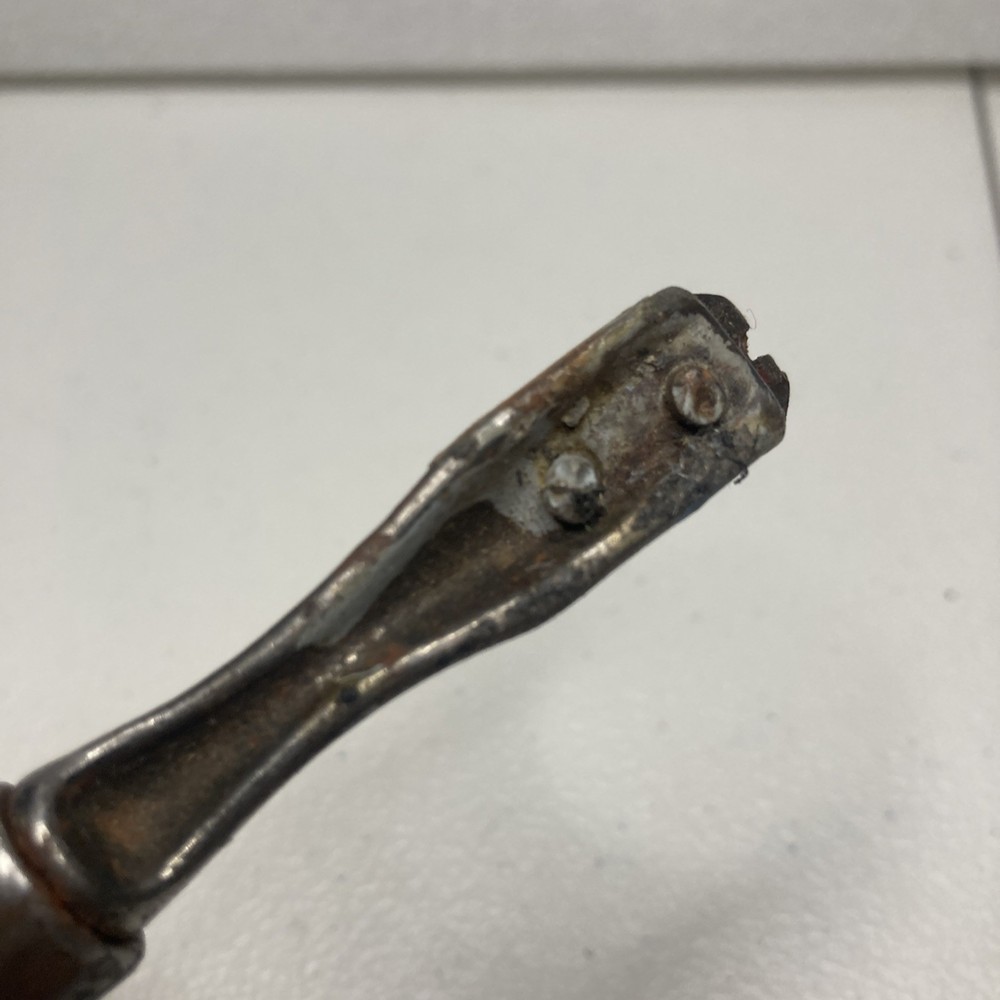 Vintage Tack Nail Puller with Wooden Handle. 6” Long