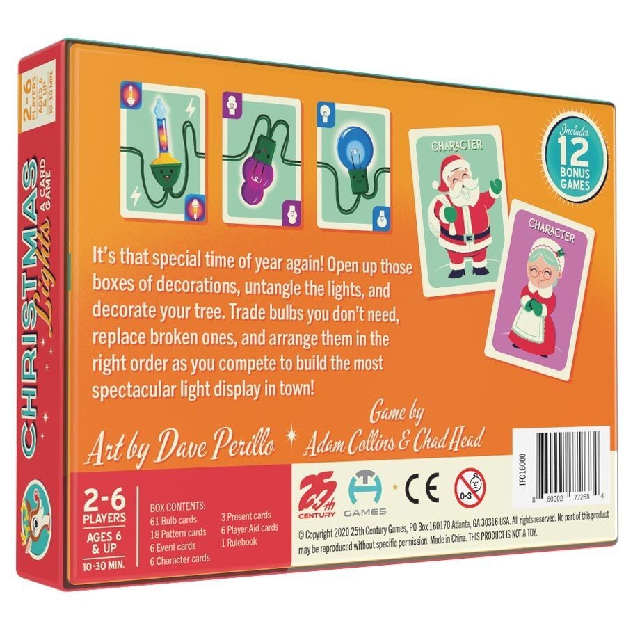 Christmas Lights A Card Game .. Great Stocking Stuffer