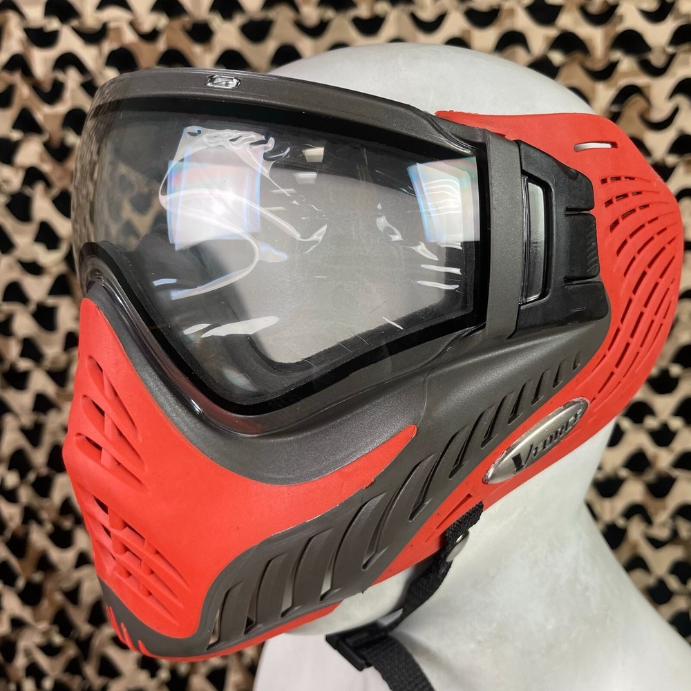 NEW V-Force Profiler Paintball Mask - Grey/Red (Scarlet)