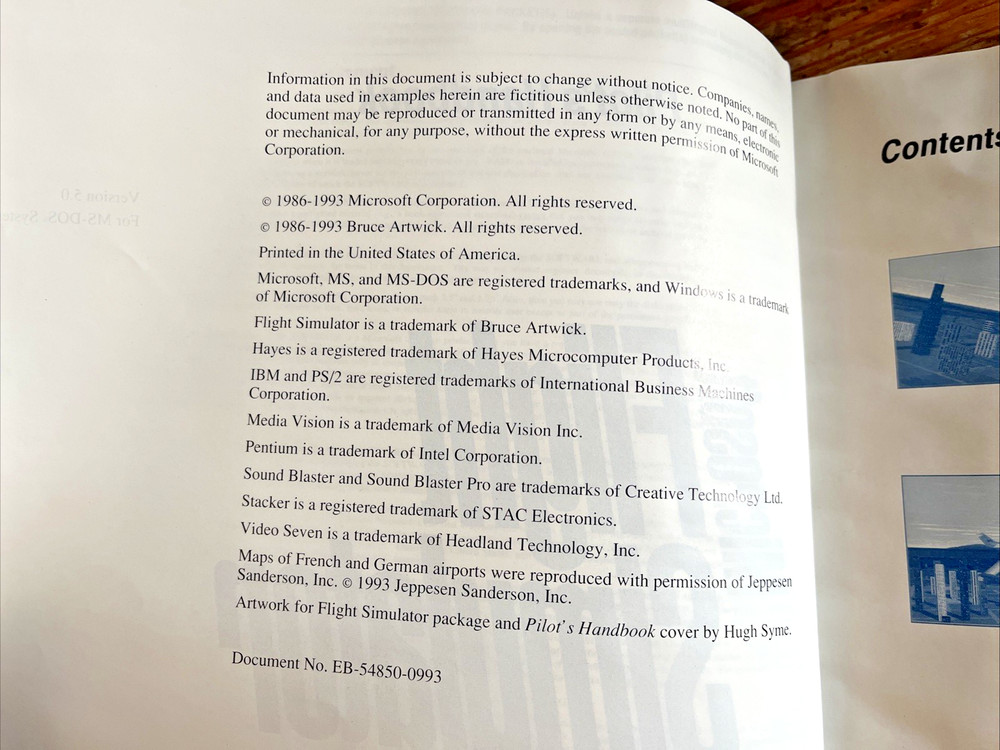 Microsoft Flight Simulator Pilot's Handbook PB Book Version 5 Software Manual