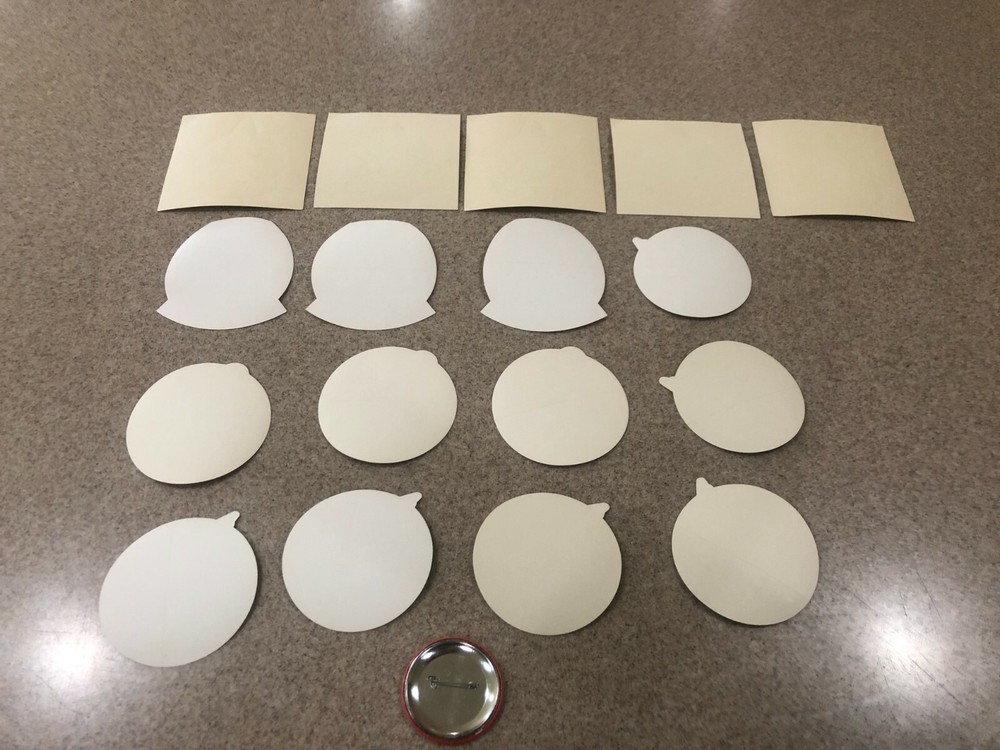 SPACE SHUTTLE NASA MISSIONS DECALS & 1 BUTTON ( LOT OF 17 )