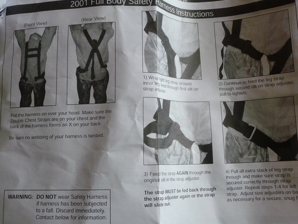 Primal Vantage model 2001 Full Body Tree Stand Safety Harness 300 lbs Limit