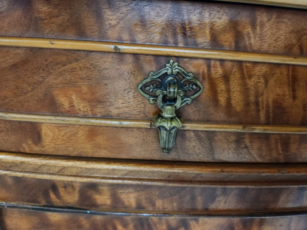 Edwardian Sideboard Buffet Mahogany Bow Front-Vintage