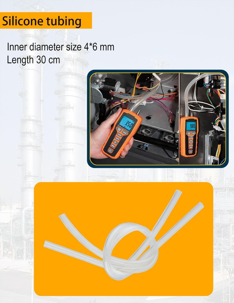 ZIBOO JL3MN Manometer Probe Kit, Compatible with Klein Tools ET180 Digital...