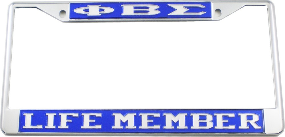 Phi Beta/&Beta; Sigma Life Member License Plate Frame [Silver Standard Frame ...
