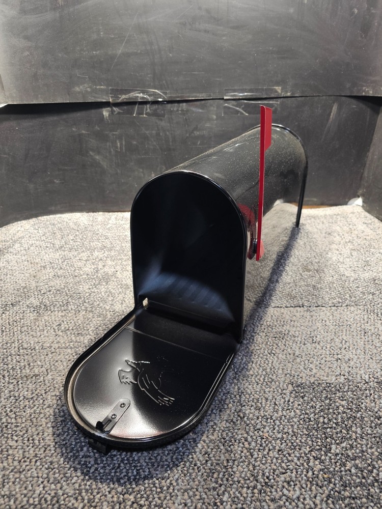 Architectural Mailboxes Elite Galvanized Steel, Large, Post-Mount Mailbox Black