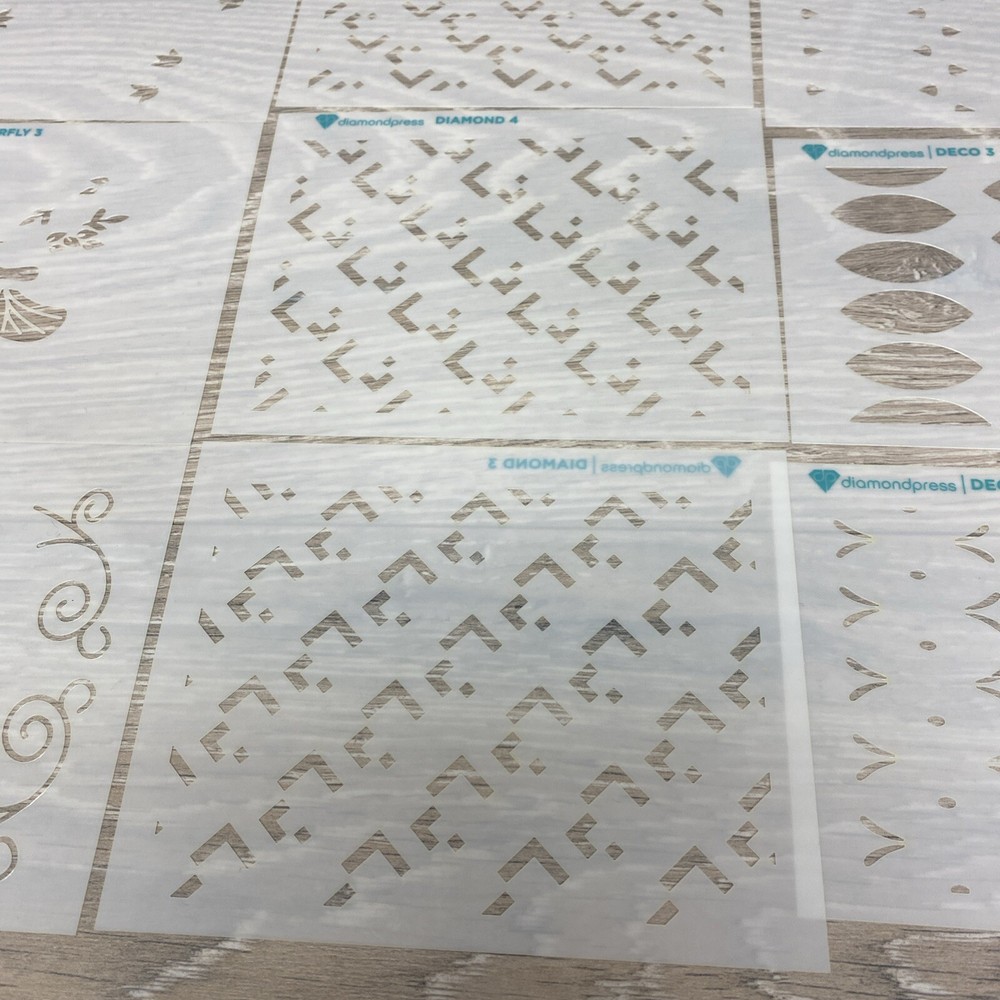 Diamond Press Playful Patterns Embossing and Stencil Kit 852096