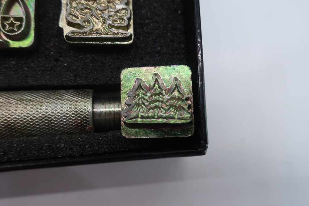 Ivan Leathercraft Zodiac Leather Stamp Set (Missing 1) Set #8151 w/ 2 Tree