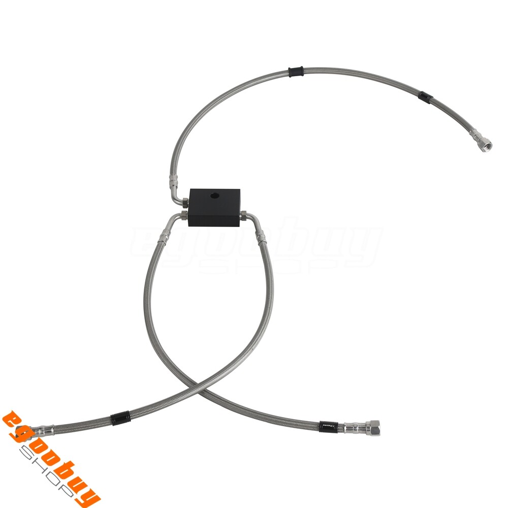 Silver Front ABS Upper Lower Complete Brake Line Kit Fits For Harley Softail 18+