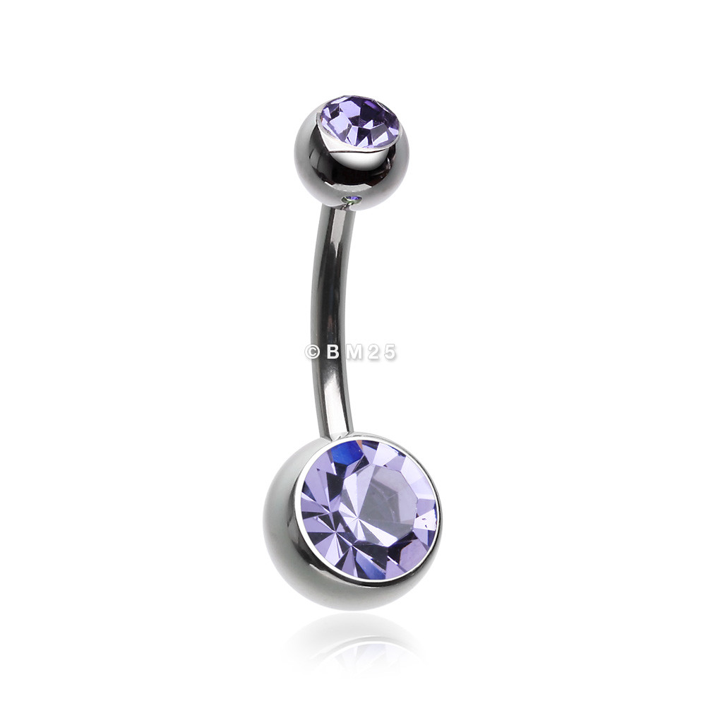 Implant Grade Titanium Internally Threaded Basic Belly Button Ring