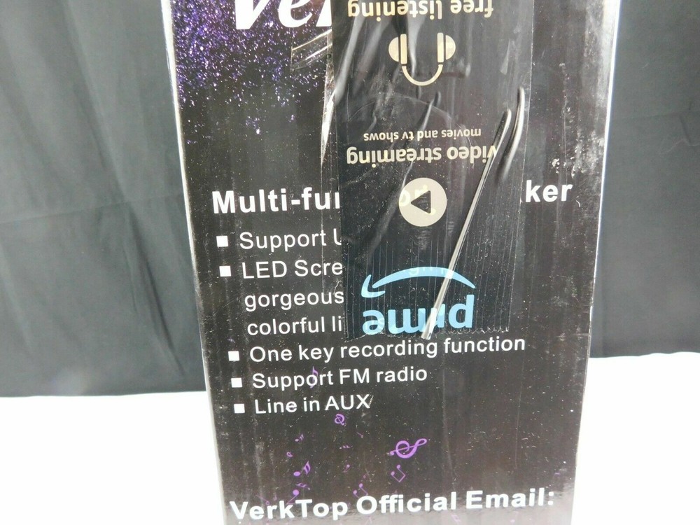 VerkTop Portable Speaker with Microphone - Black