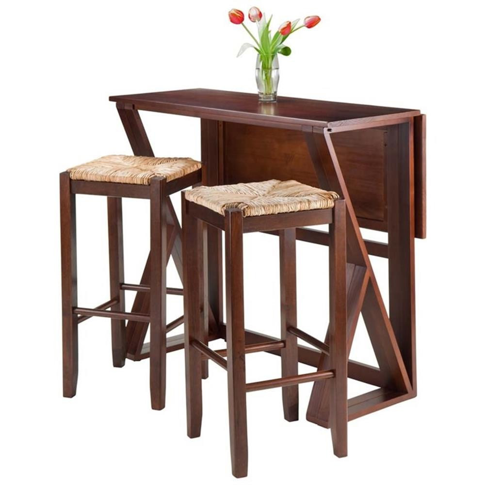 Winsome Harrington 3 Piece Counter Height Drop Leaf Dining Set