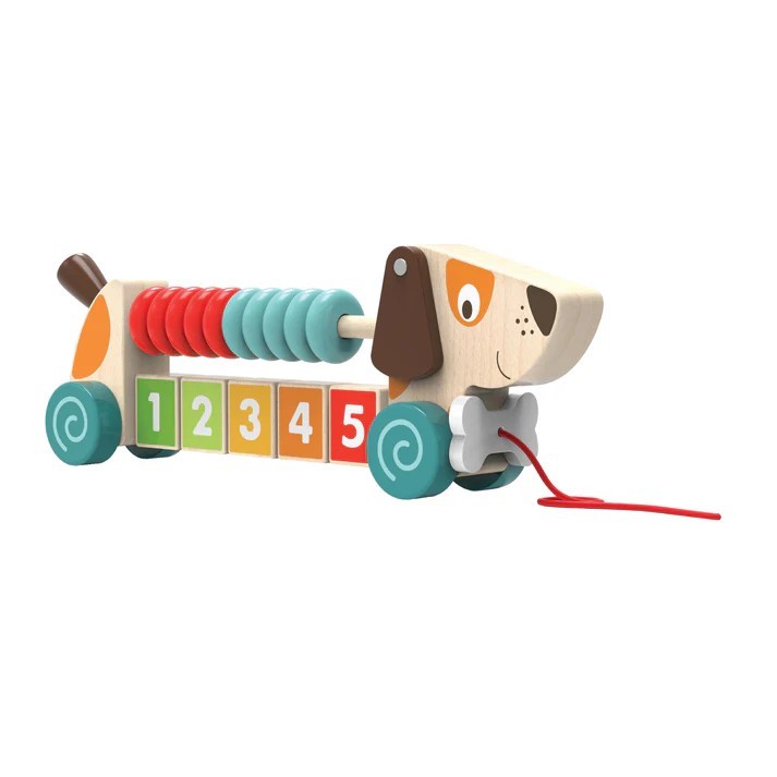 NEW Counting Pull a Pup by Edushape Wood