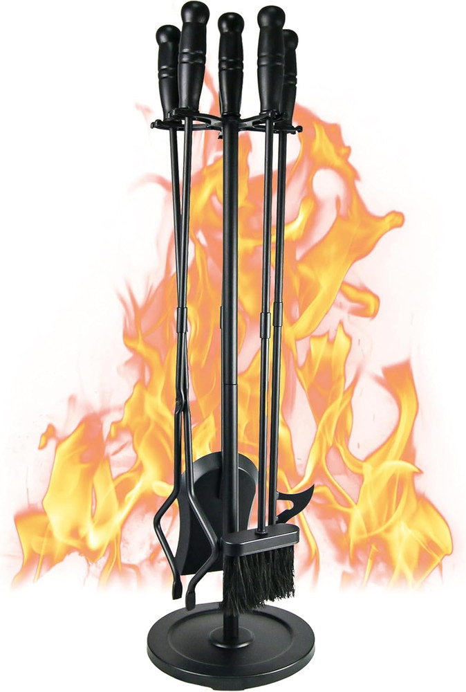 Fireplace Tools 5 Pcs 31.5In Fireplace Tool Set Indoor Fireside Accessories Larg