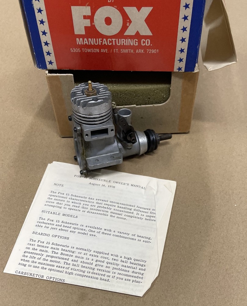Vintage Fox .15 Schneurle RC Model Airplane Engine 15