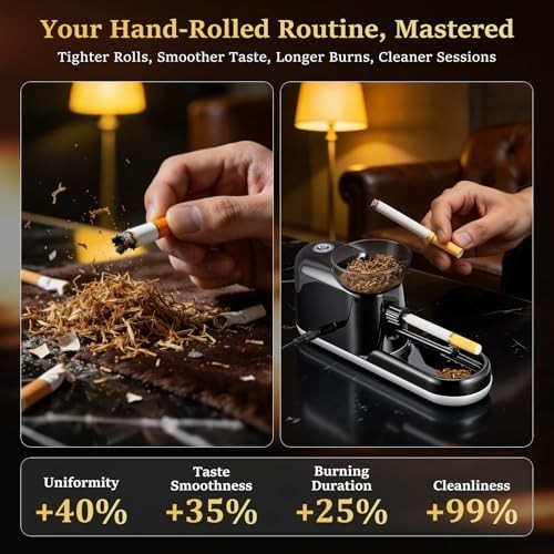 Automatic Electric Cigarette Rolling Machine - One-Touch Maker with Complete Kit