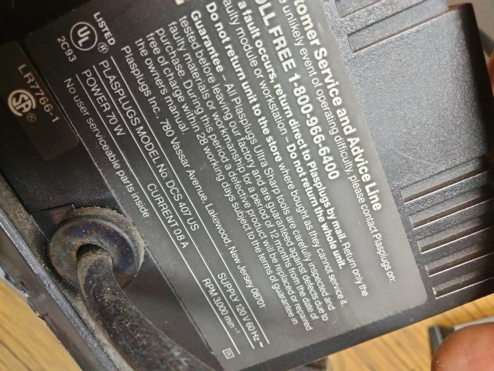 Plasplugs DCS-407 US Power Grinding System Sharpening Knife Drill Bits Planes