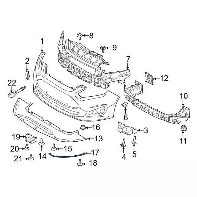 Genuine Ford Valance Panel DM5Z-17626-A