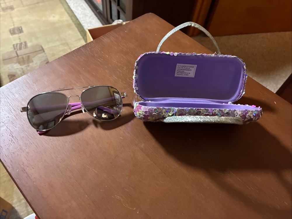 Purple & Teal Reverse Sequence Eye Glass Bag