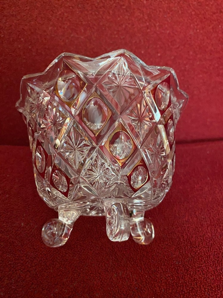 Bowl footed Golden Crown Crystal