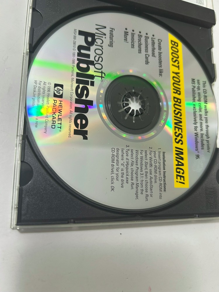 Microsoft Publisher Replacement CD Disc for Win 95 (Disc Only) 1996