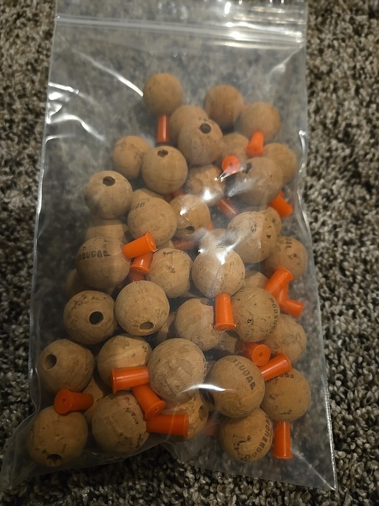 48 Pcs Vintage Fishing Corks 3/4"