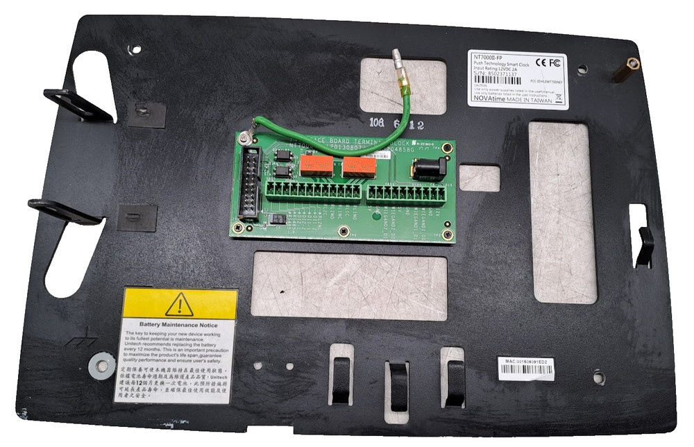 NOVATIME NT7000II-FP BACK PANAL