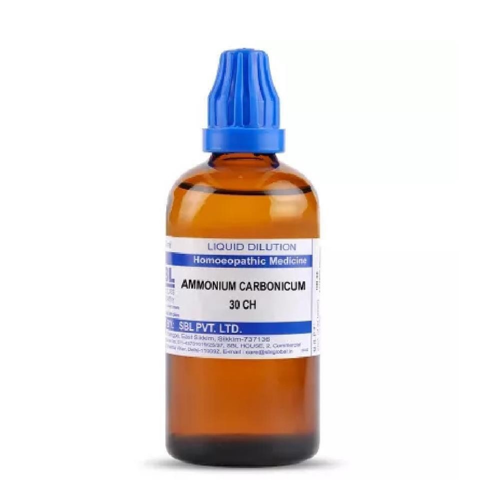SBL Homeopathy Ammonium Carbonicum (30 ML / 100 ML) (Select Potency)