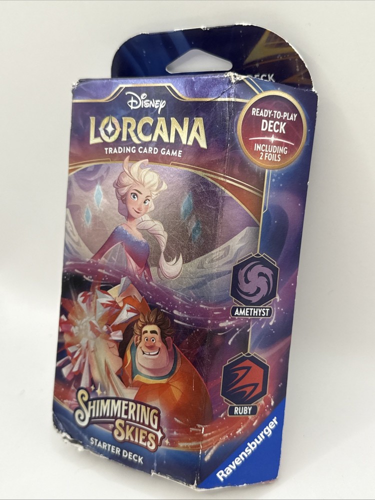 Disney Lorcana Shimmering Skies Starter Deck, Amethyst & Ruby New