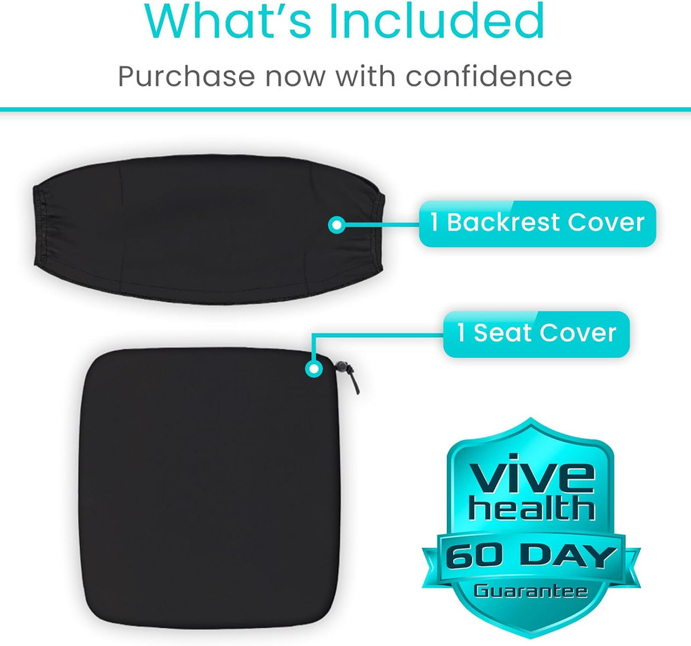 Vive Rollator Walker Seat and Backrest Covers - Removable and Washable Accessori