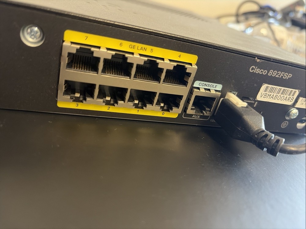 Cisco 892FSP 890 Series Router Gigabit Ethernet Untested