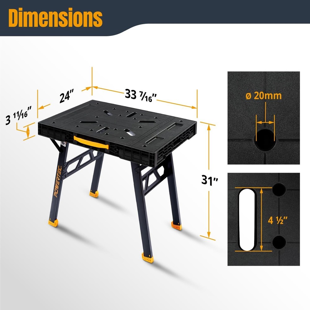 POWERTEC Portable Folding Worktable – Portable Folding Worktable (UT1014)
