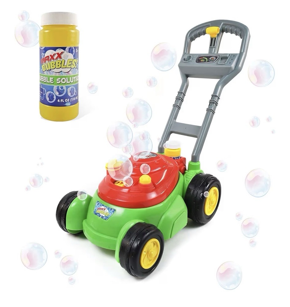 Maxx Bubbles Bubble N Go Mower Bubble Lawn Mower Includes 4 oz Bubble Solution