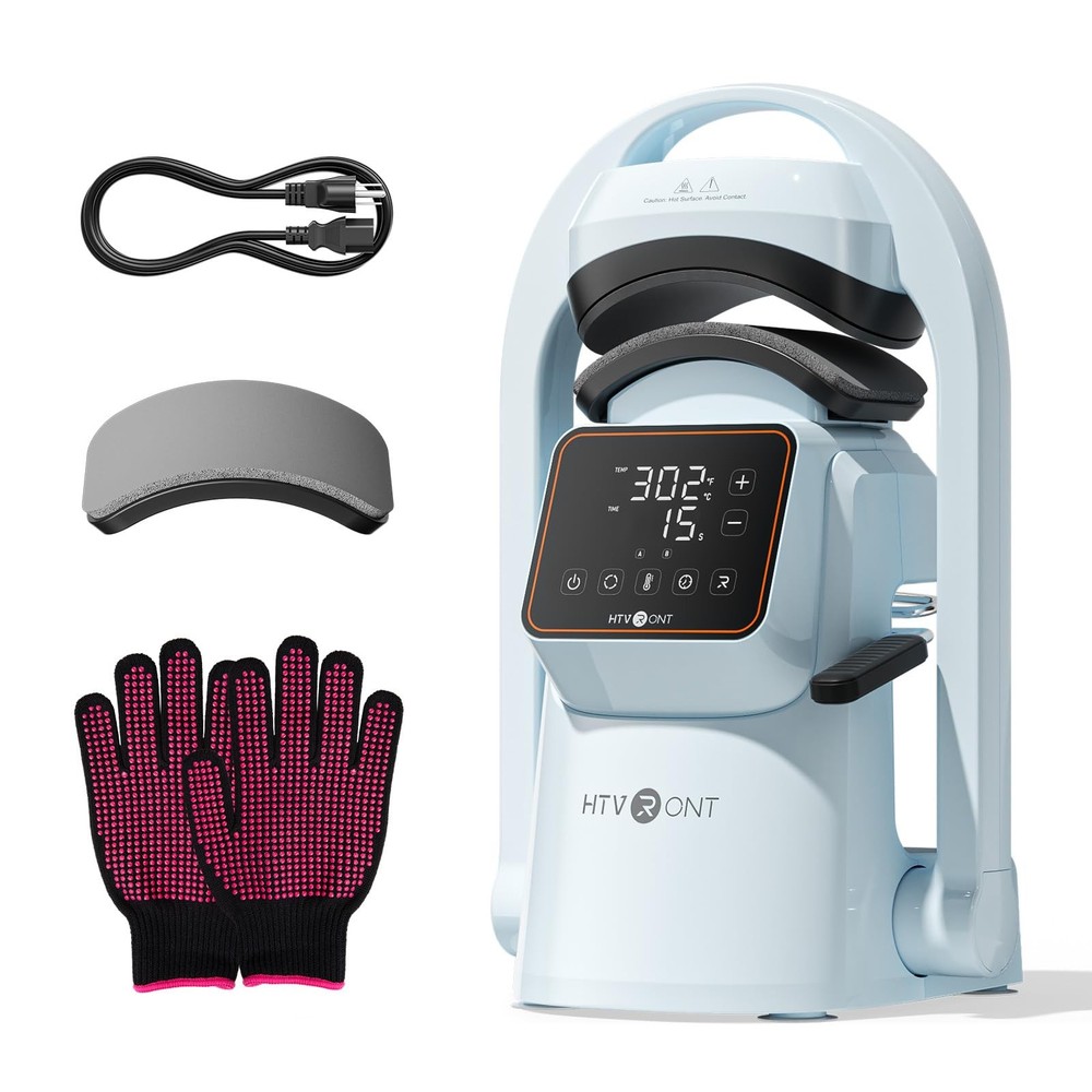 Auto Hat Press Machine - Hat Heat Press Machine with Precise Temp&Timer Control,