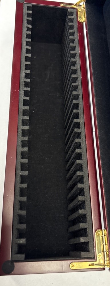 Generic Red Wood Slider Coin Case