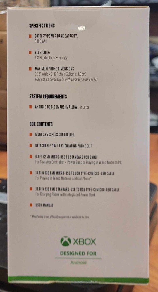 BRAND NEW! PowerA MOGA XP5X Plus Bluetooth Xbox Controller for Android
