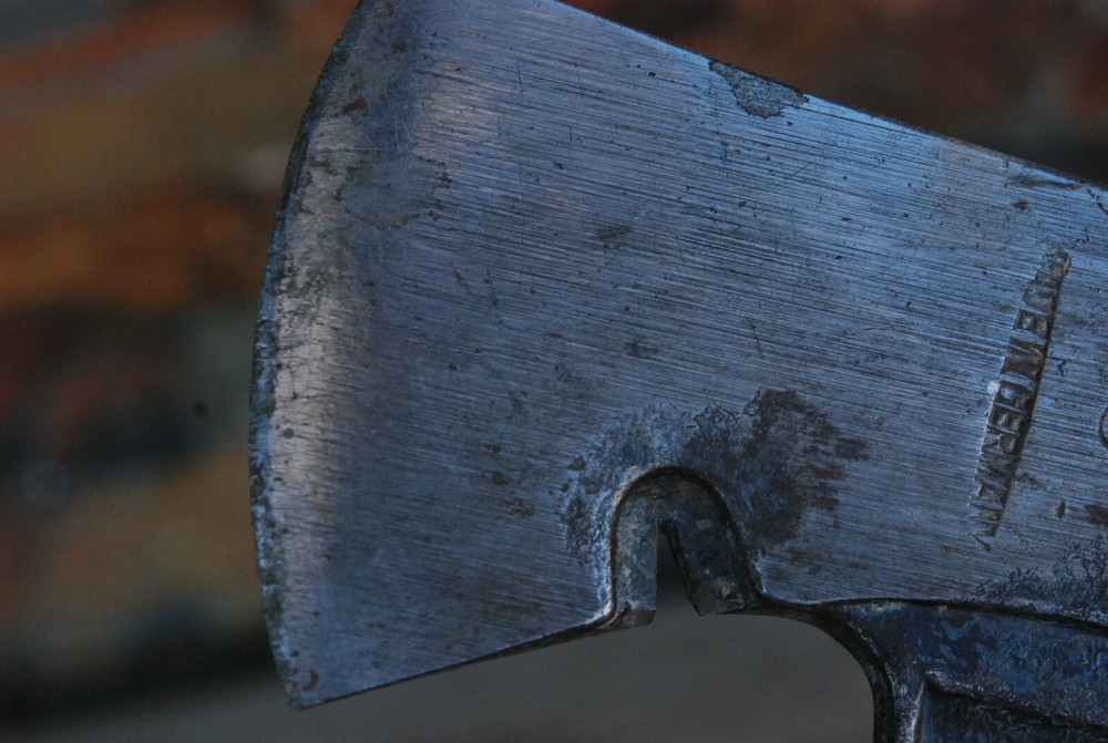 Vintage Axe Hatchet Germany King Marked Steel Handle