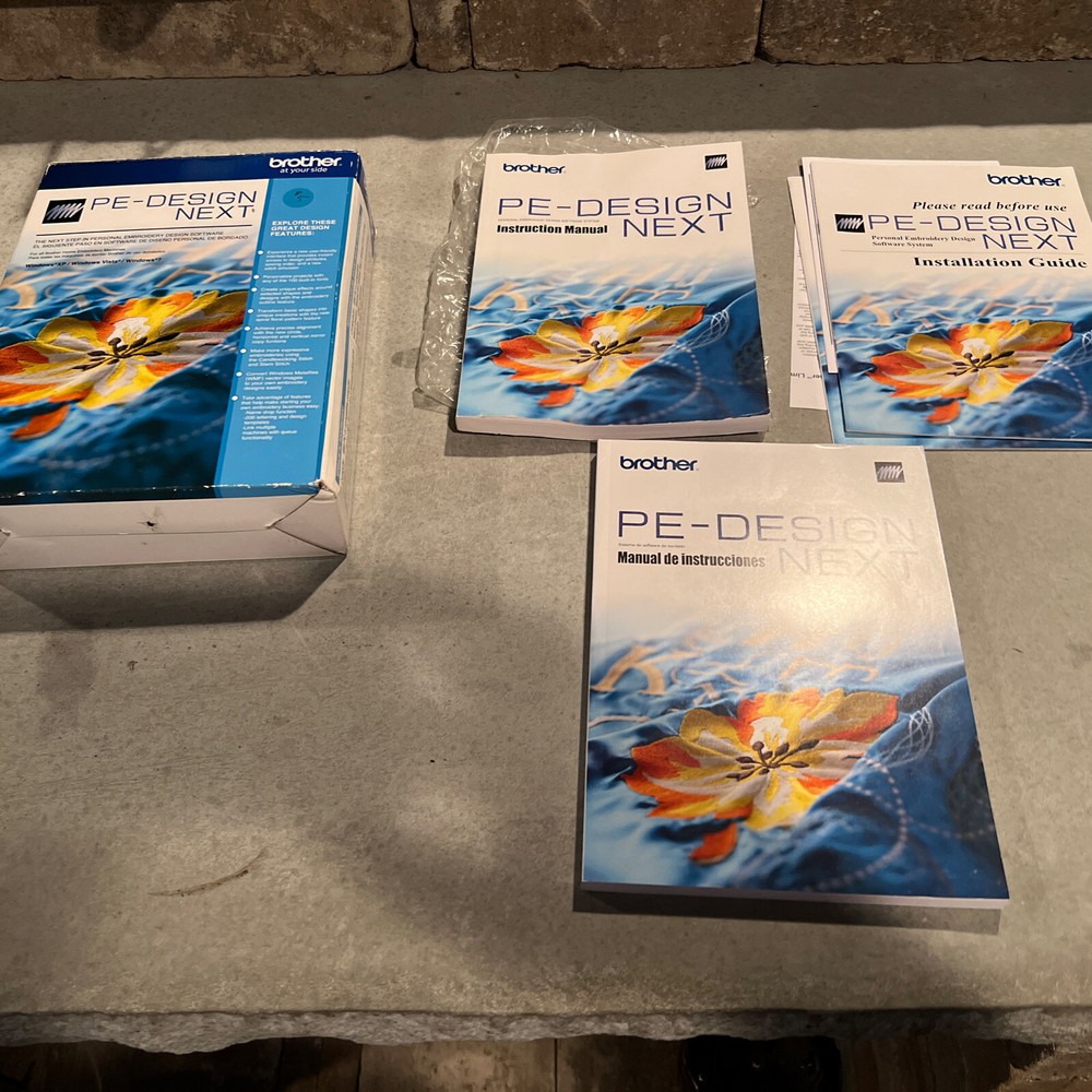 Brother PE-Design Next Instruction Manuals Installation Guides ONLY