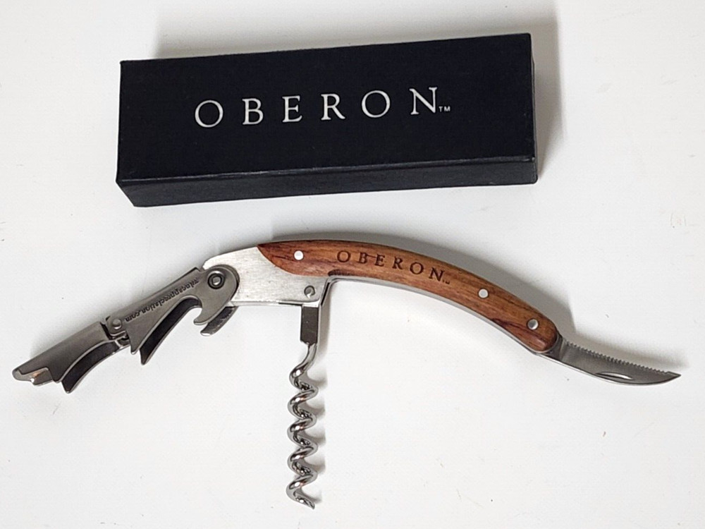 Oberon Corkscrew Multitool Knife Bottle Opener Wines w/ Original Box