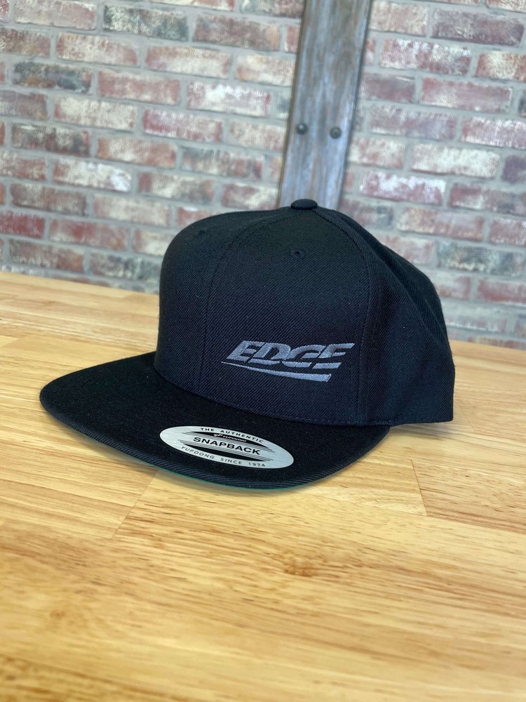 Edge 99203E Snapback Style Hat - Flat Bill - Black