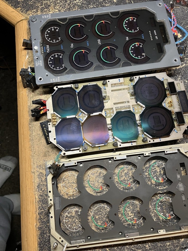 Unknown Avionics Instruments ( Front Panel Only !) For Parts