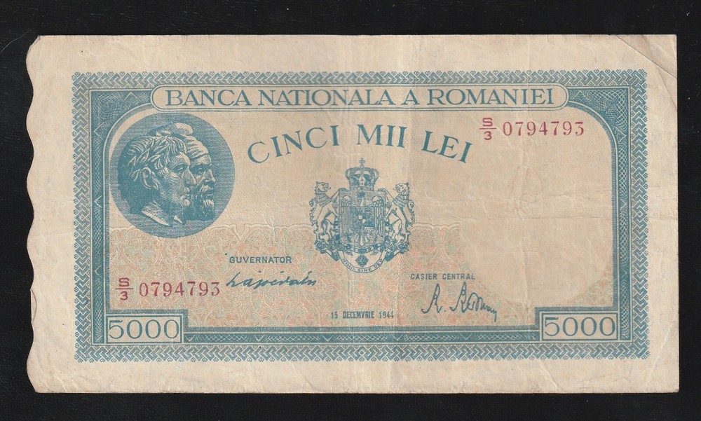 Romania, 5000 Lei, 1944, P-56, Banknote