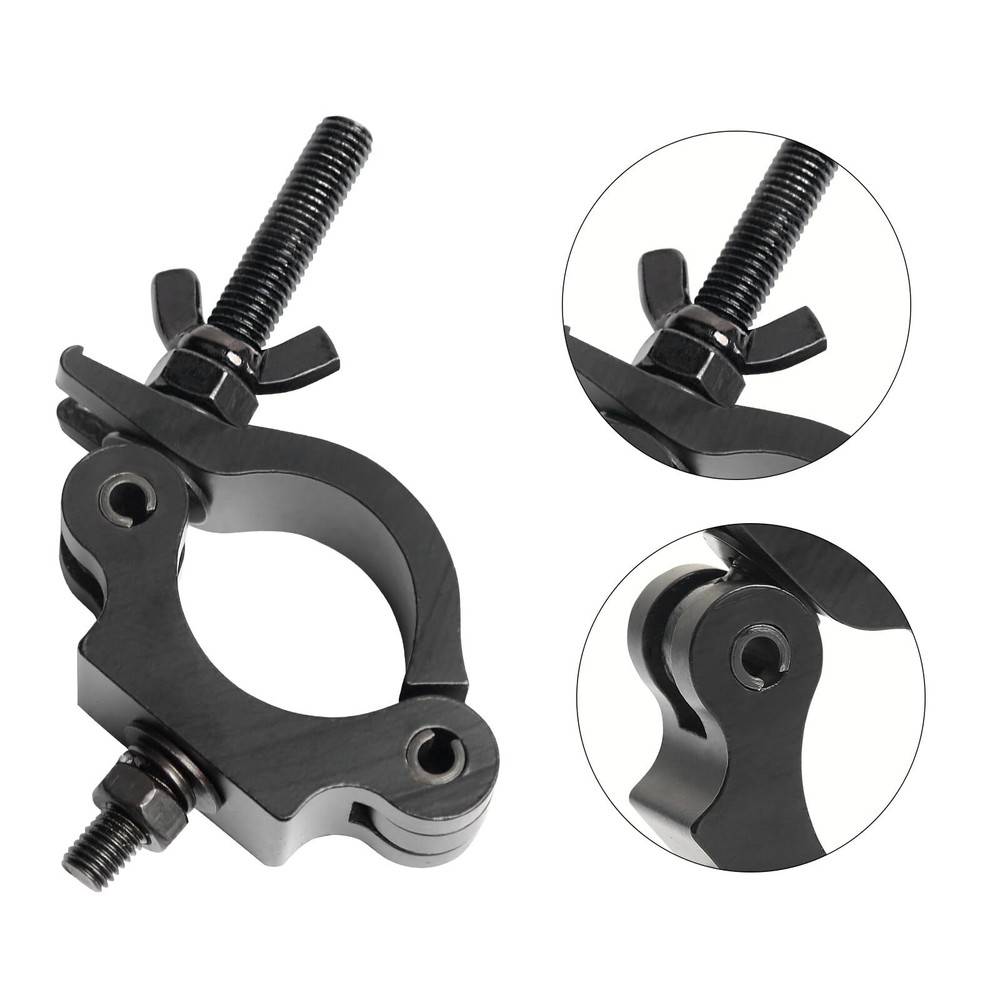 2 Pack Black Stage Light Clamps Quick Release Truss 42-52mm