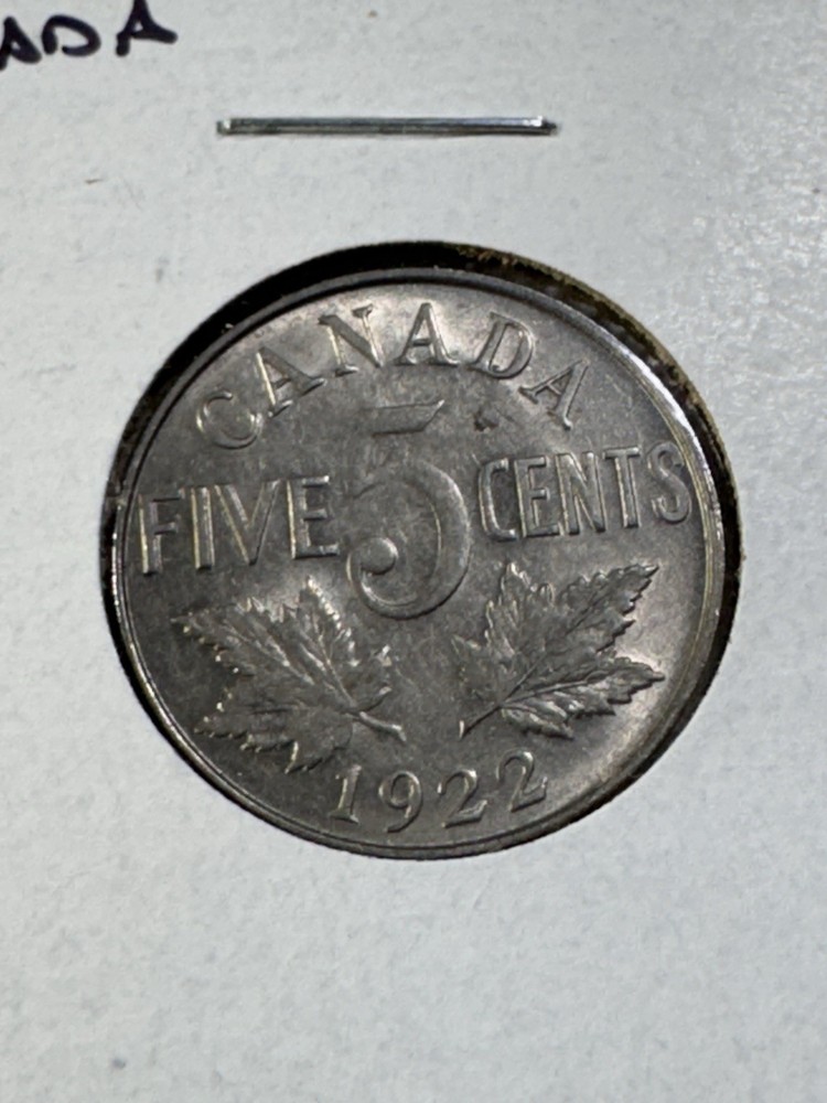 1922 Canada 5 Cents
