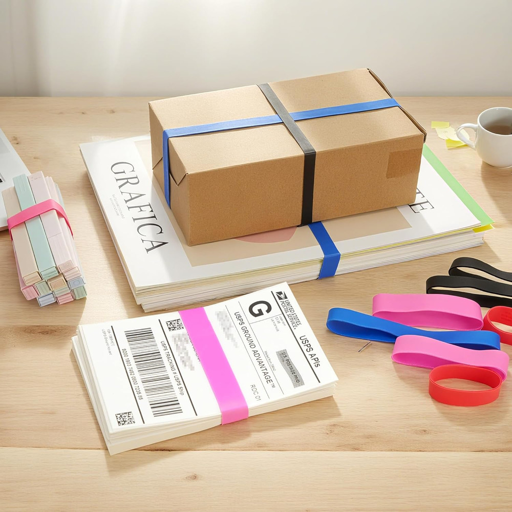 Rubber Bands Assorted Size, 4 Sizes Size84, Size82, Size 94, Size 105, Heavy Dut