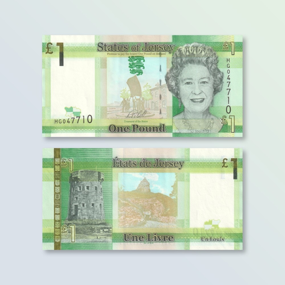 Jersey 1 Pound, 2018, B127b, P32b, UNC