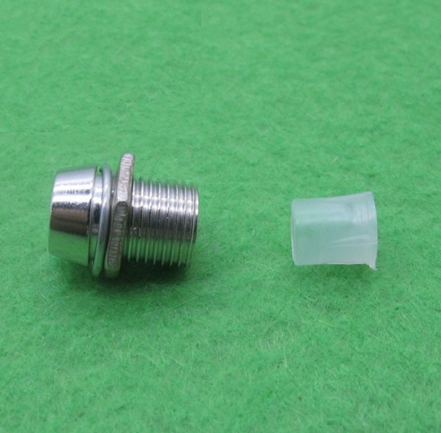 20PCS 5MM Chrome Metal Silver Bezel LED Holder Panel Display Mount Base Rubber L